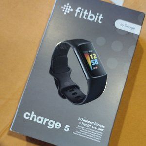 FITBIT CHARGE 5 BRAND NEW RETAIL BOX 2 BANDS BLACK ACTIVITY TRACKER HEALTH WRIST